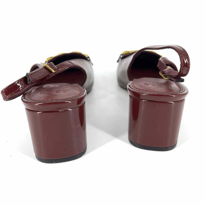 Shoe Size 7 Asos Burgundy PATENT Flats