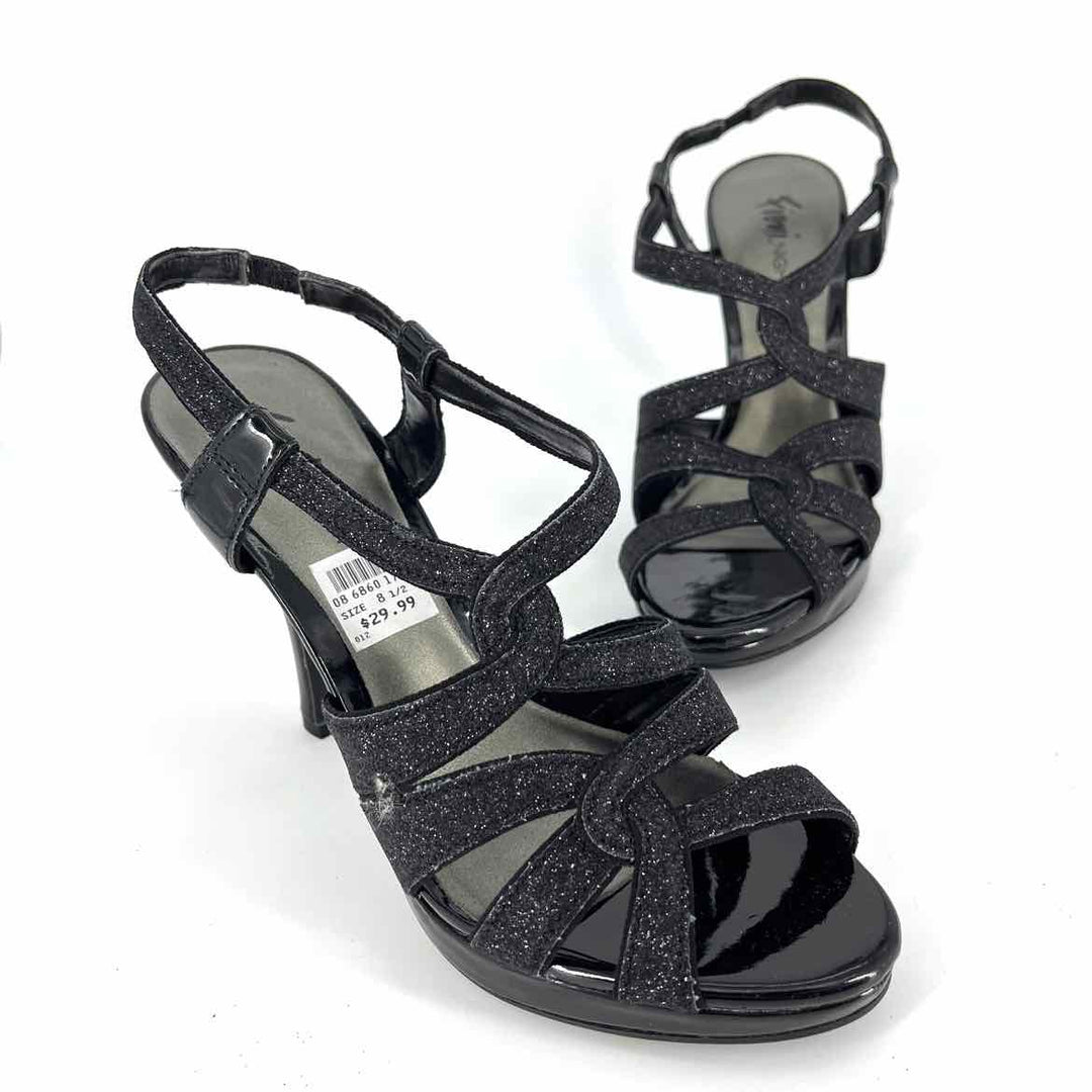 Shoe Size 8.5 Black Patent Sandals