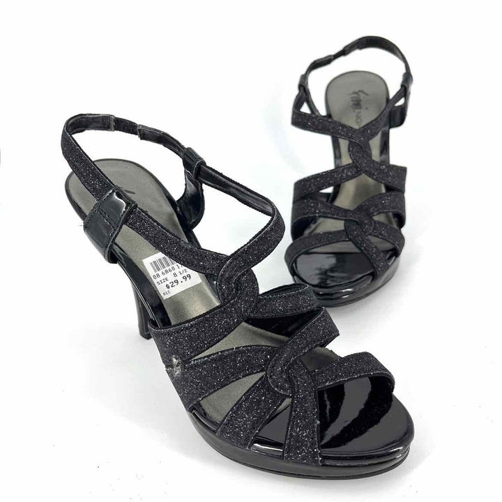 Shoe Size 8.5 Black Patent Sandals