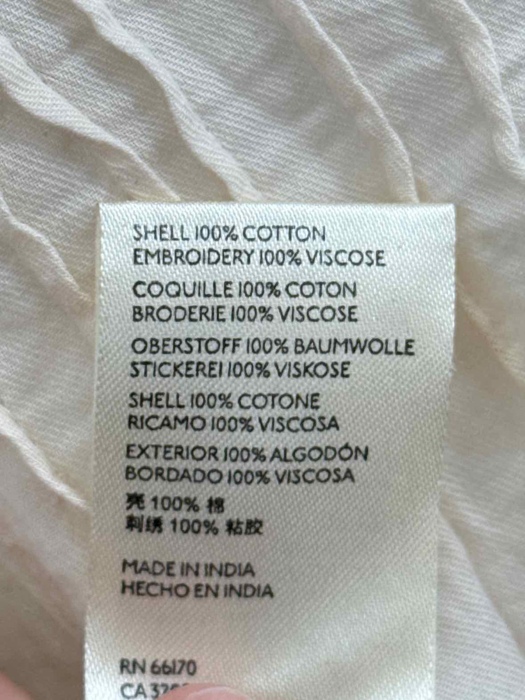 Size M Anthropologie Cream Shirt