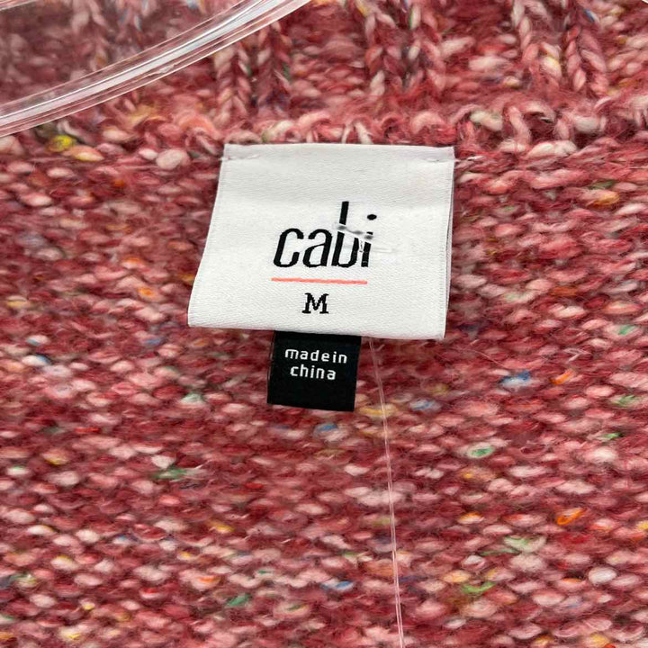 Size M CABI Peach Knit Sweater