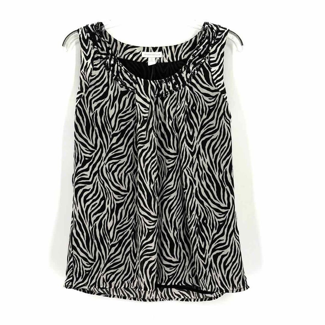 Size 14 CHARTER CLUB Black Print Shirt