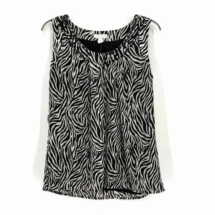 Size 14 CHARTER CLUB Black Print Shirt