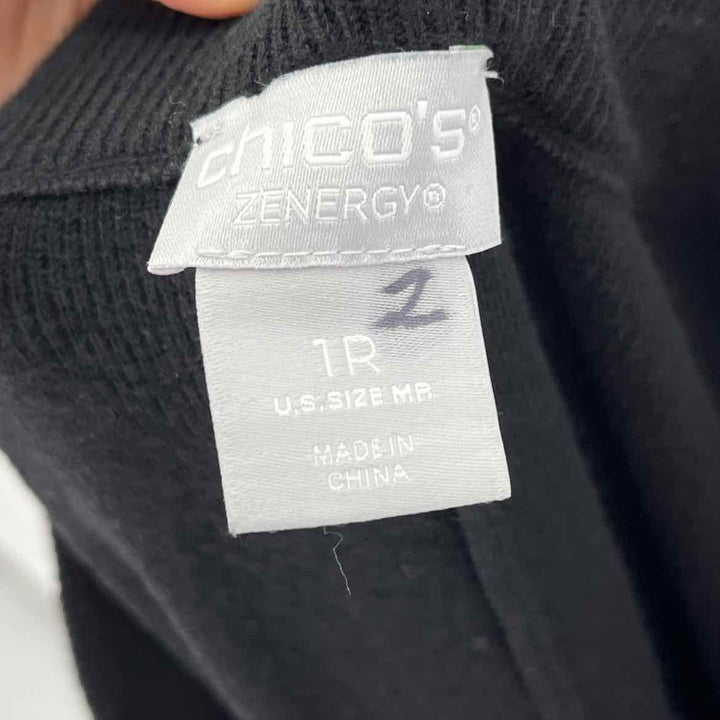 Size M Chico's Black Cotton Cashmere Pants