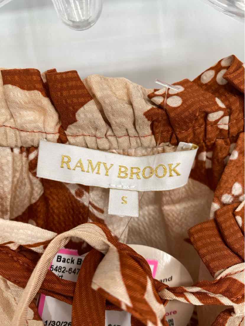 Size S Ramy Brook Brown Silk Shirt