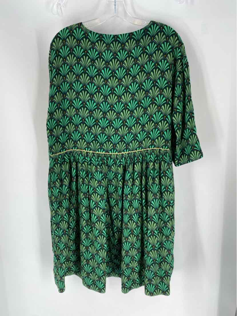 Size S MAEVE Green Print Dress