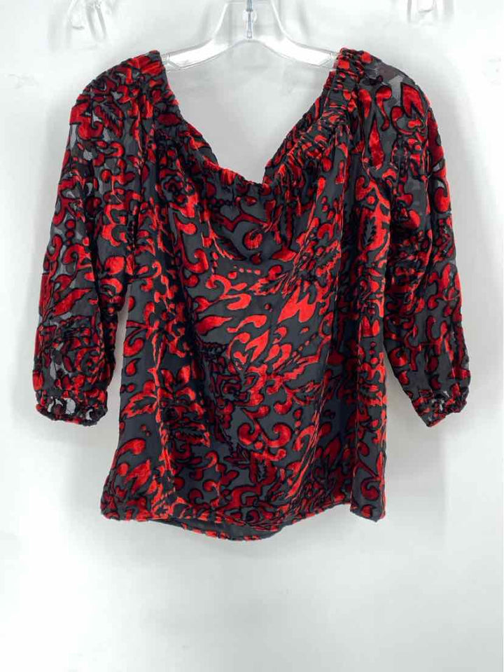 Size S Chico's Red Print Shirt