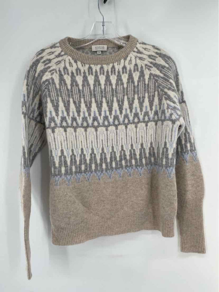 Size S KINROSS TAN PRINT Sweater