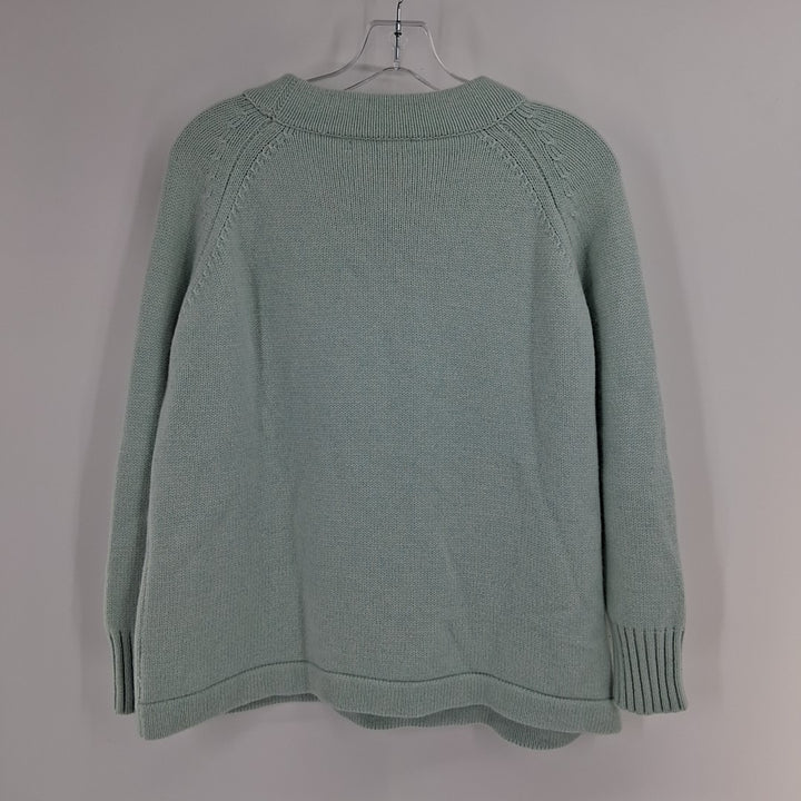 Size L ANN MASHBURN MINT Cashmere Sweater