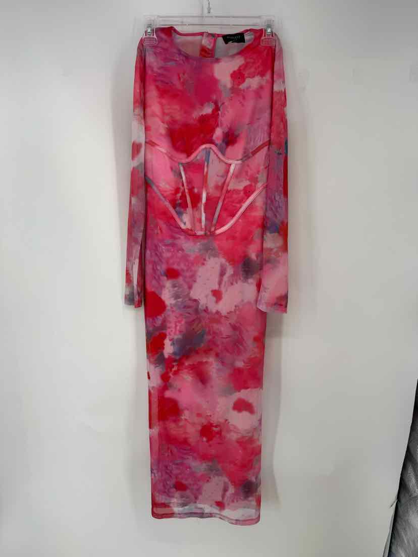 Size M Bardot PINK PRINT Dress