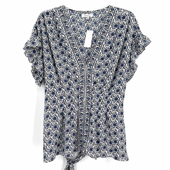 Size XL MAX STUDIO Blue Print Shirt