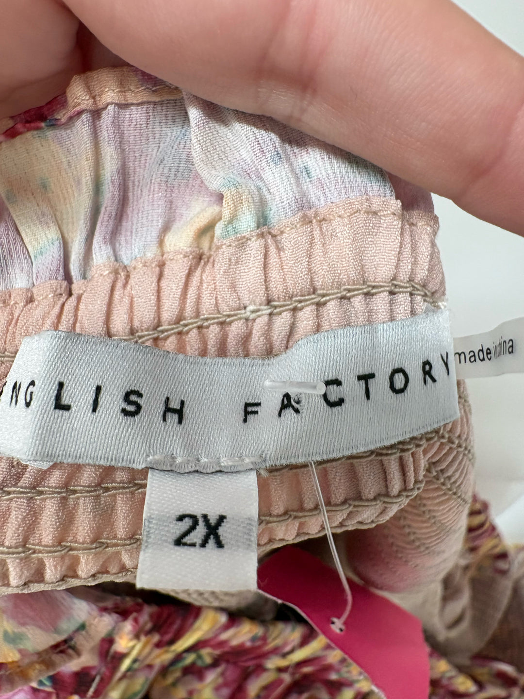 Size 2X ENGLISH FACTORY Pink Dress