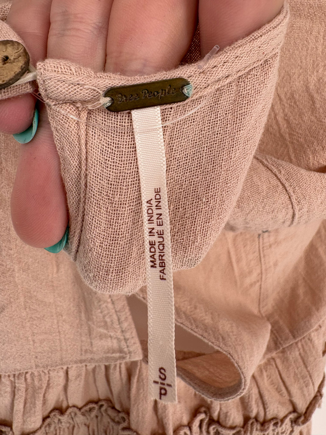 Size S FREE PEOPLE Beige Shirt