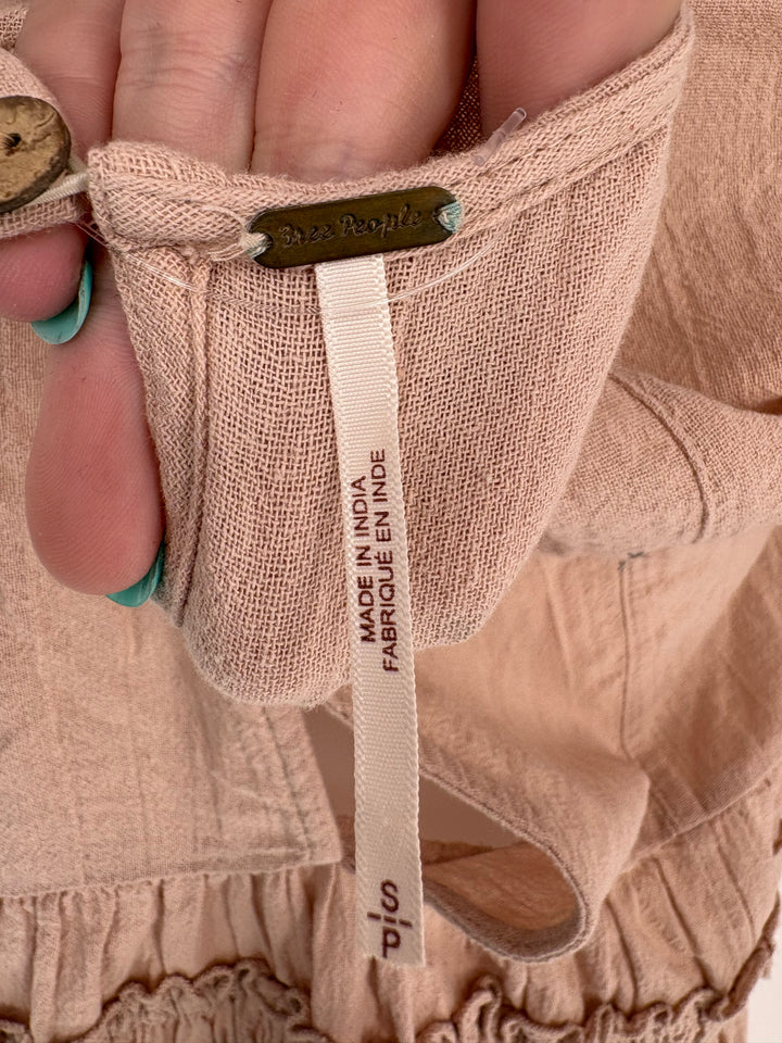 Size S FREE PEOPLE Beige Shirt