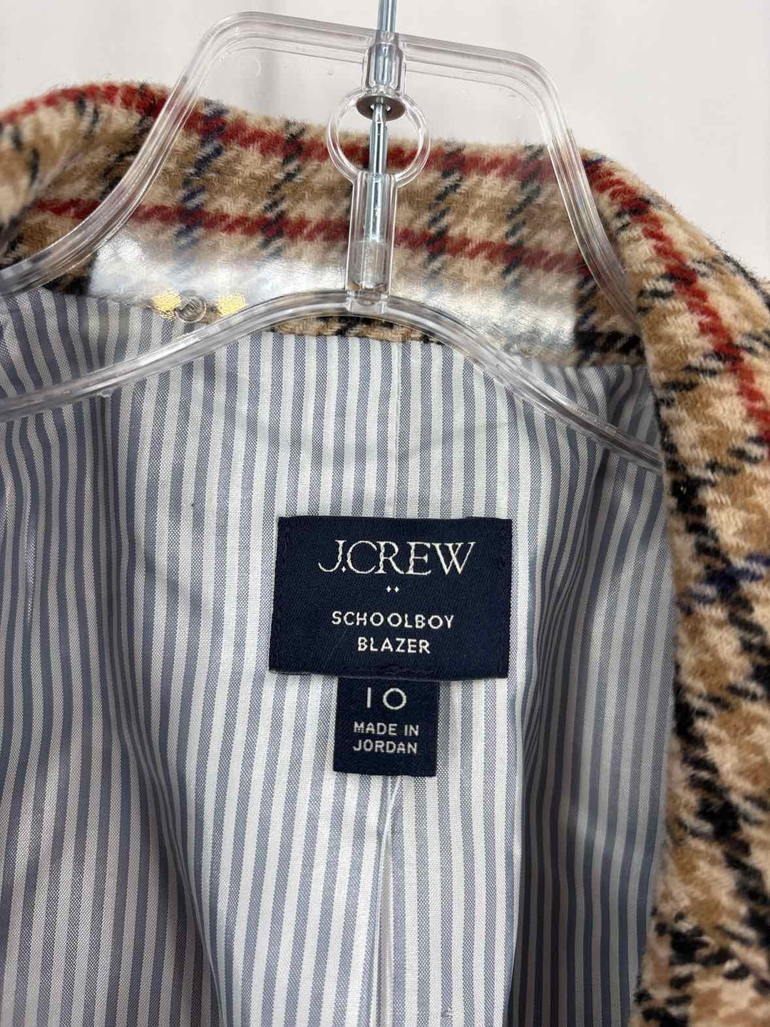Size 10 J Crew Tan Wool Blazer
