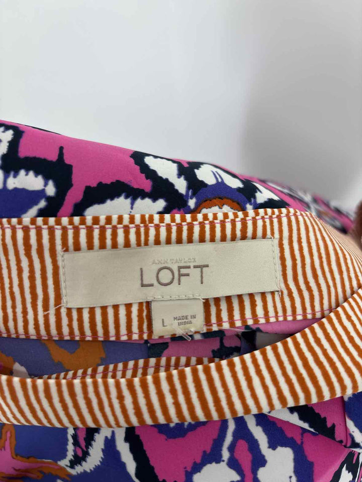Size L LOFT Multi-Color Dress