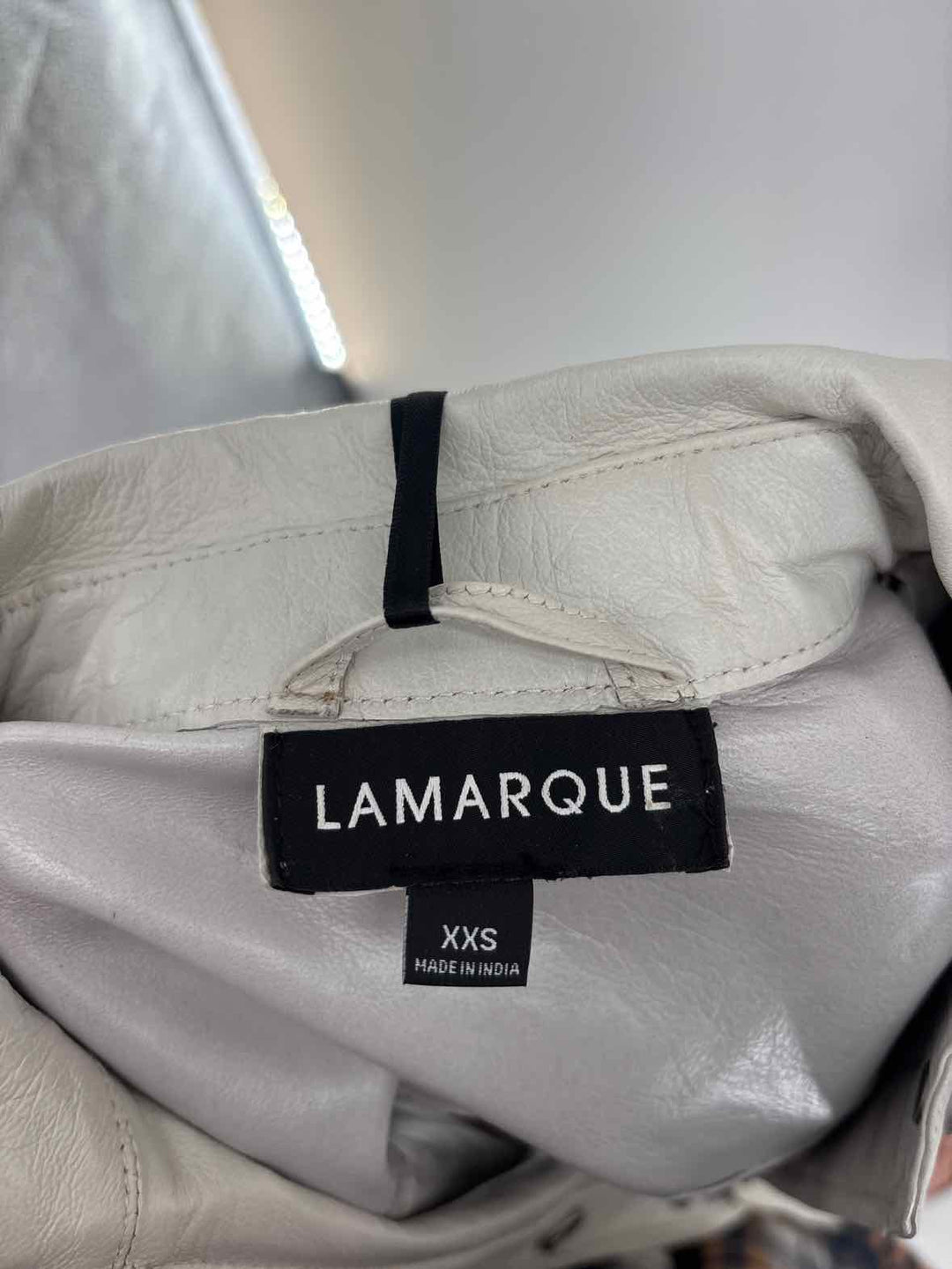 Size XXS Ivory Leather Jacket