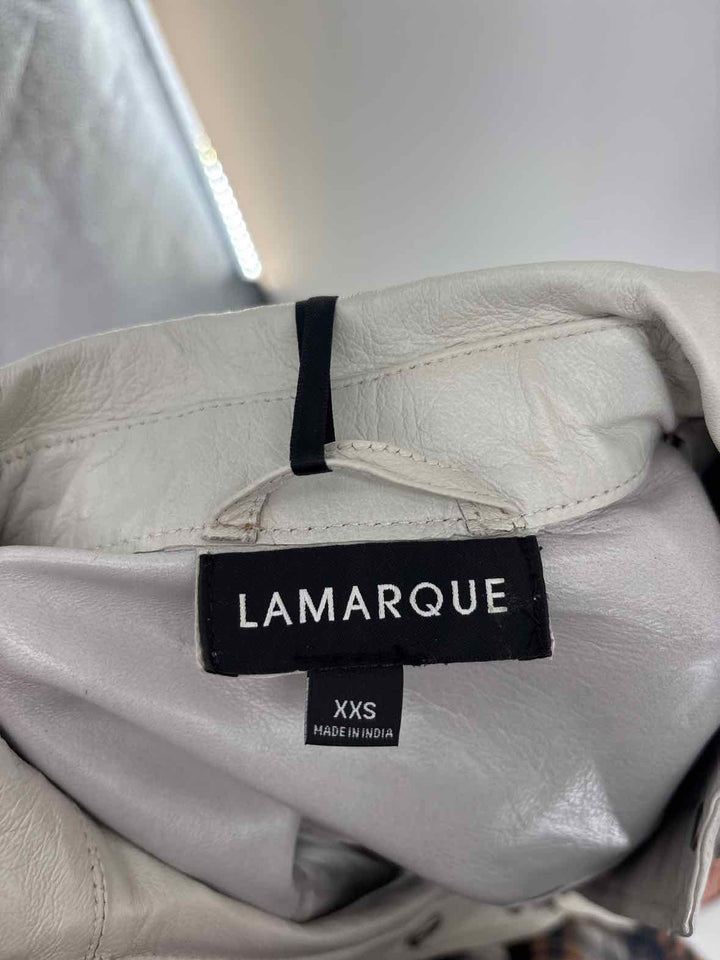 Size XXS Ivory Leather Jacket