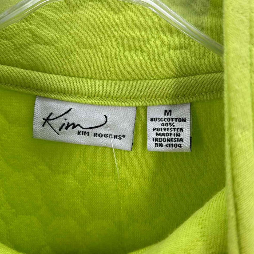 Size M KIM ROGERS Lime Green Jacket