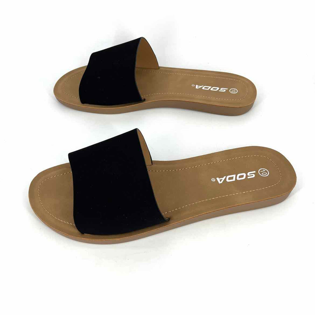 Shoe Size 10 SODA Black Sandals