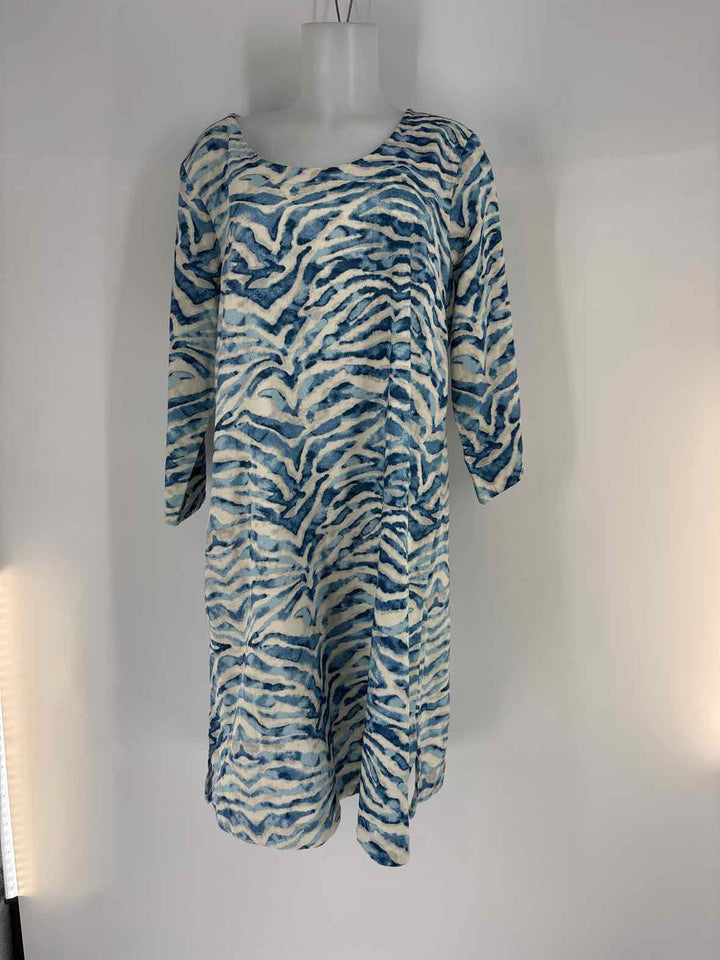 Size L SOFT SURROUNDINGS Blue Print Shirt