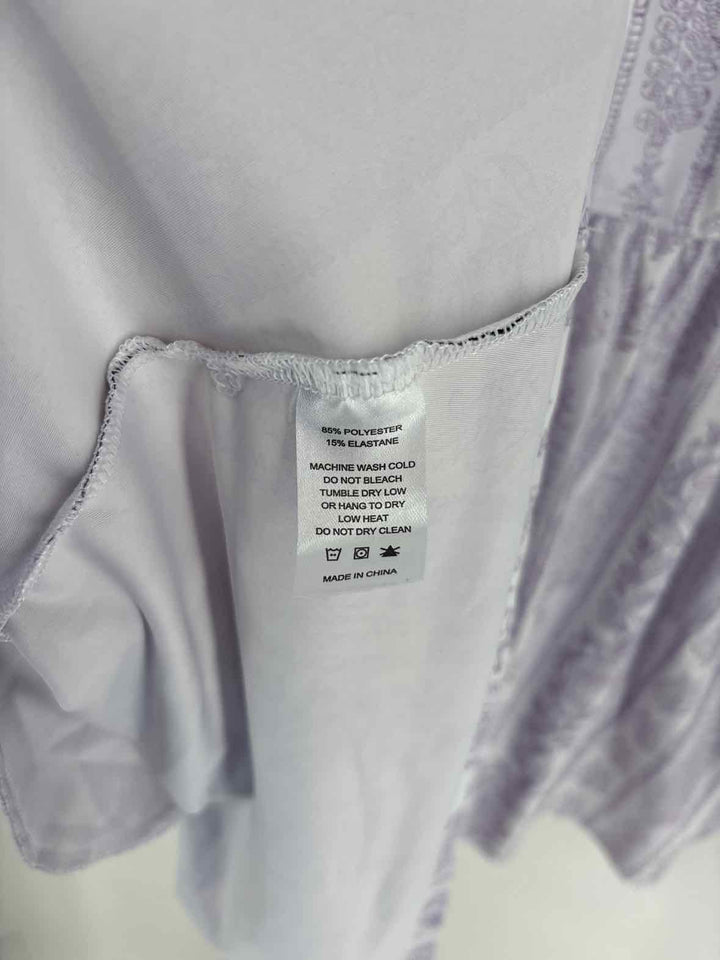 Size L White Print Dress