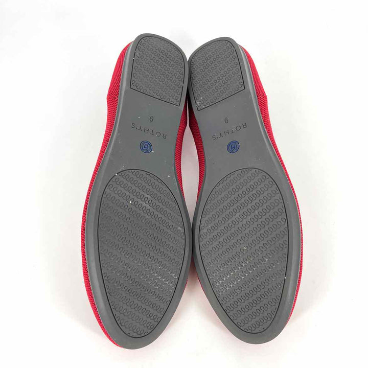 Shoe Size 9 ROTHY'S Red Knit Loafers