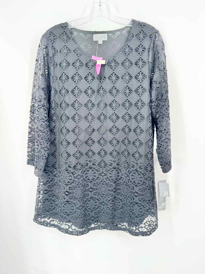 Size L JM COLLECTION Black Shirt