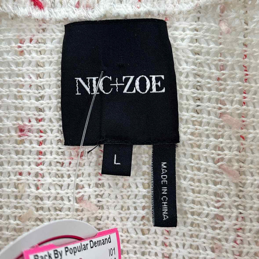 Size L NIC + ZOE Cream Knit Jacket