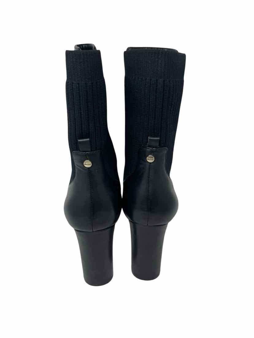 Shoe Size 10 Aldo Black Leather Boots