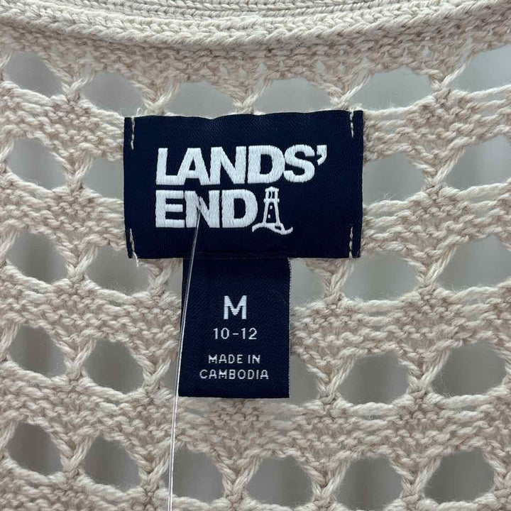 Size M LAND END Tan Knit Vest