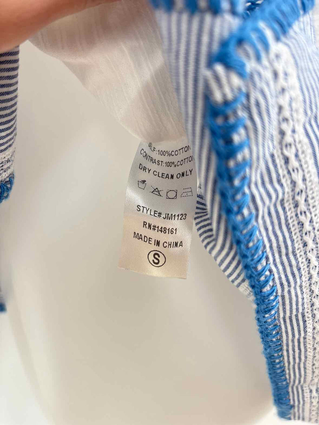 Size S J MARIE White Print Coverup