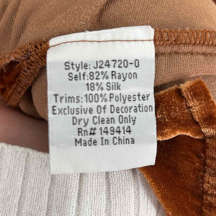 Size M Johnny Was Rust Velour Dress