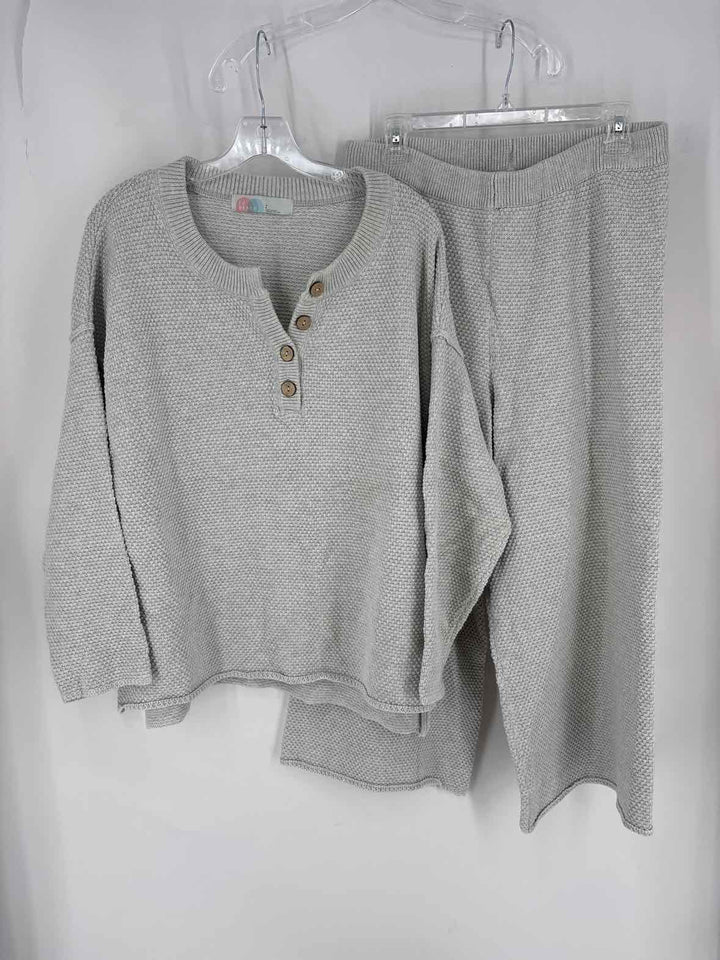 Size L FREE PEOPLE Gray 2 PC Dress