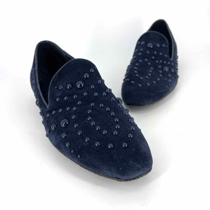 Shoe Size 8 DONALD PLINER Navy Suede Flats