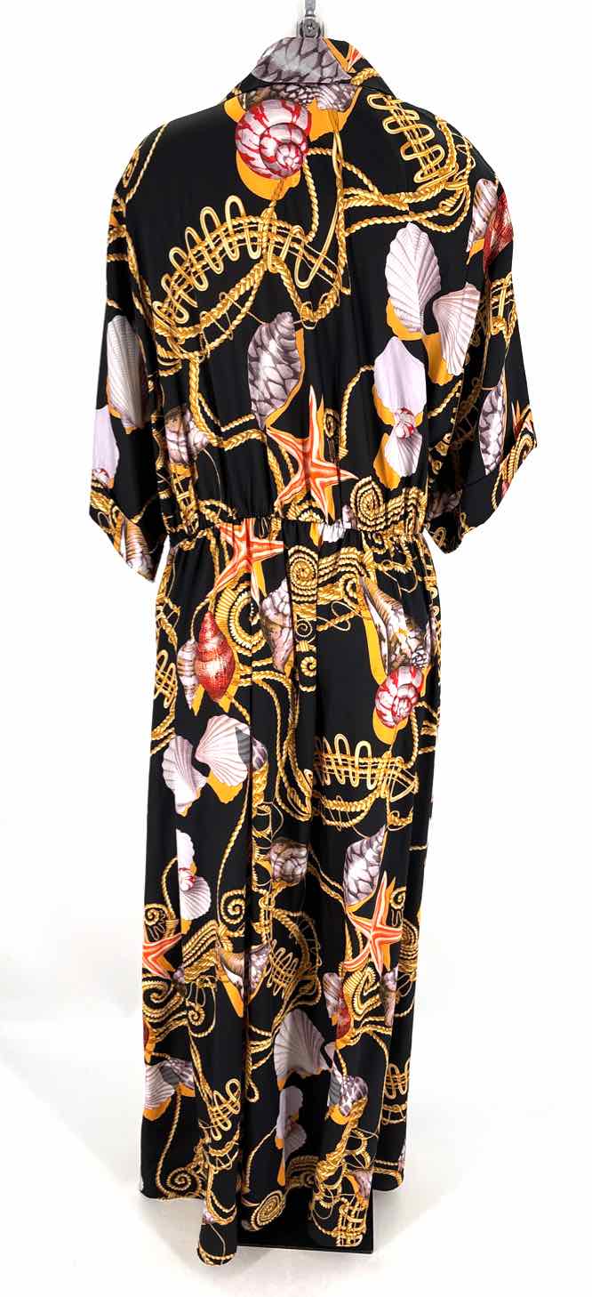 Size XL Black Print Dress