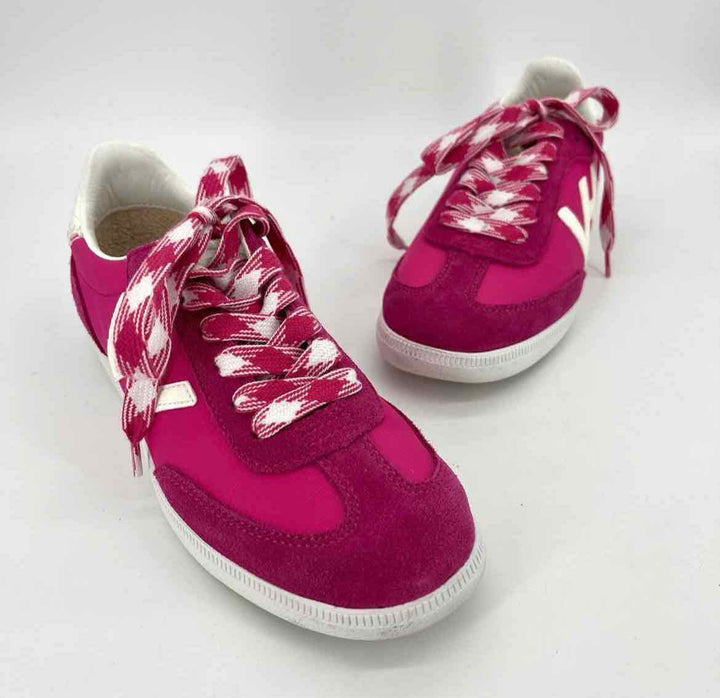 Shoe Size 6.5 VINTAGE HAVANA Hot Pink Nylon Suede Sneakers