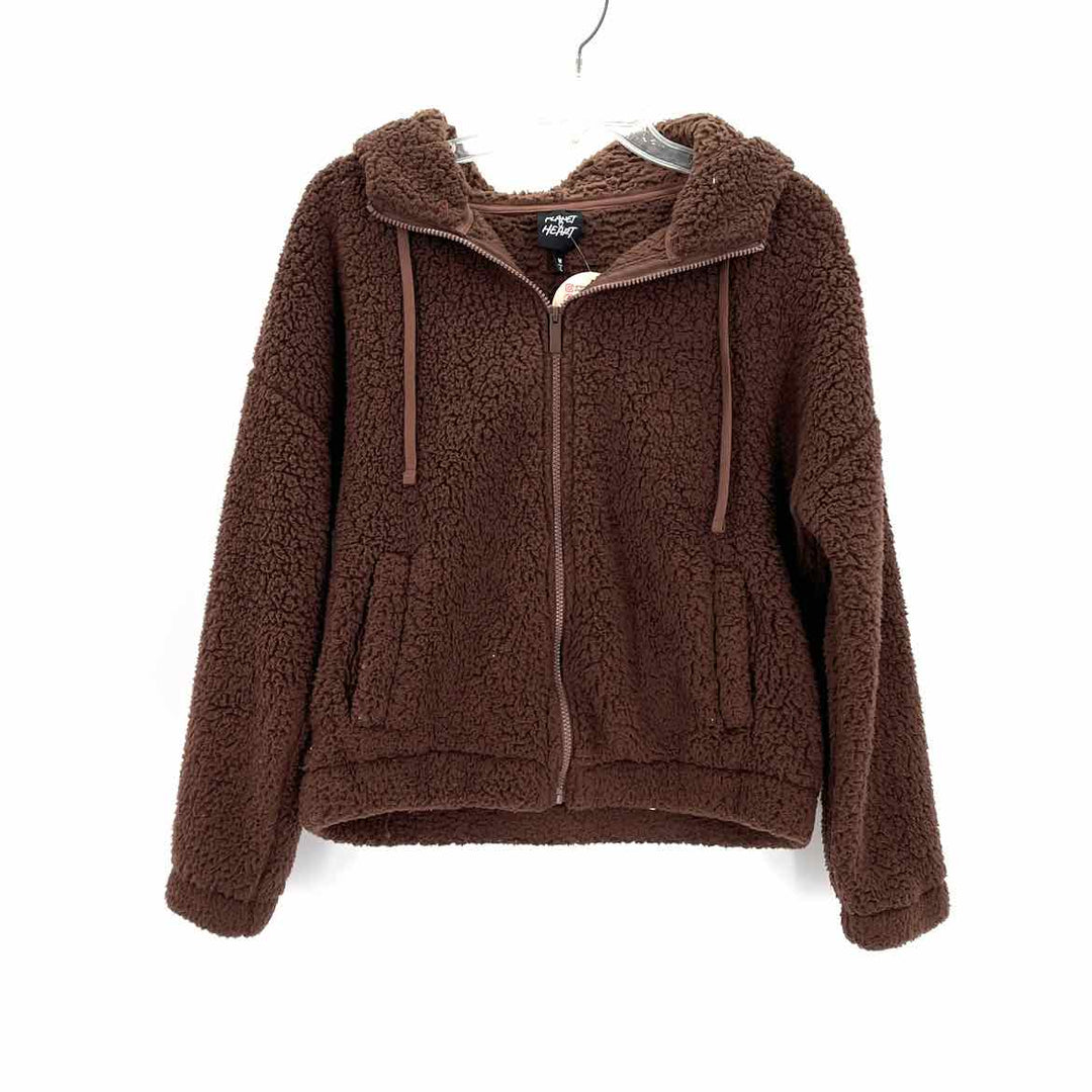 Size M Brown Fleece Jacket
