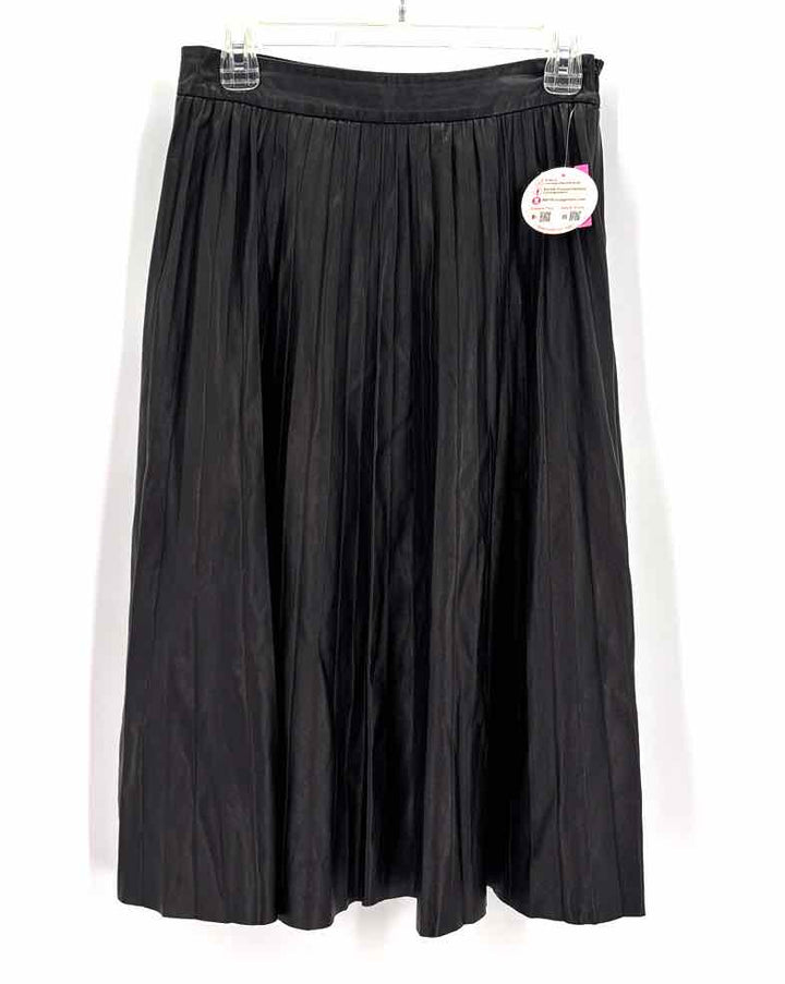 Size S ANTONIO MELANI Black Faux Leather Skirt