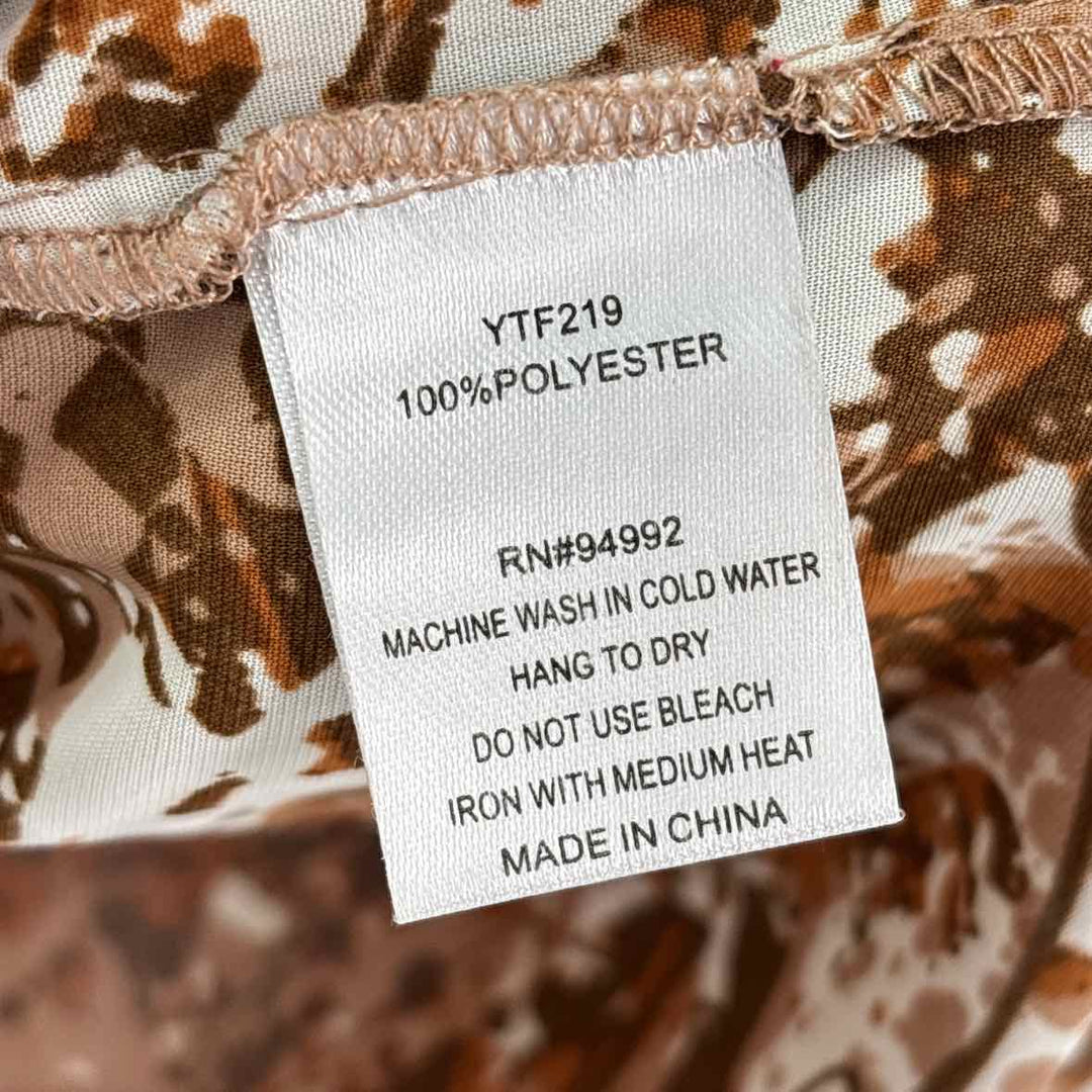 Size S PATRIZIA LUCA Brown Print Shirt