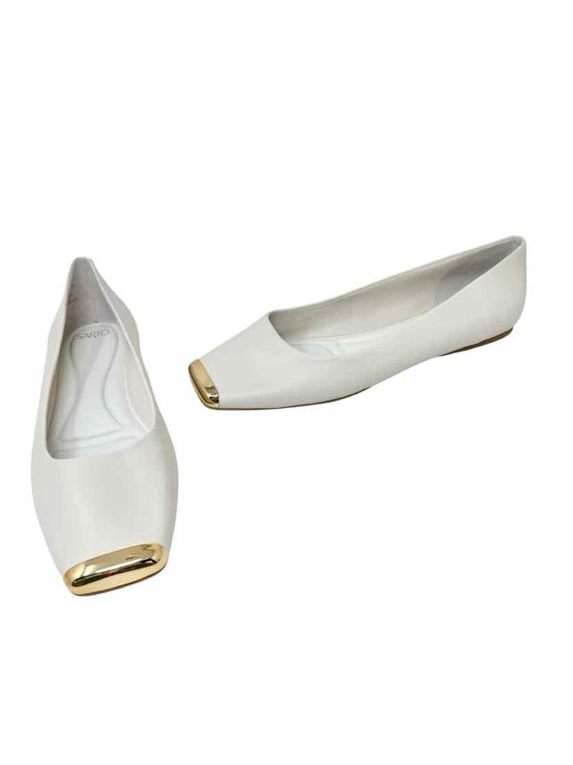 Shoe Size 9 FRANCO SARTO Ivory Leather Flats