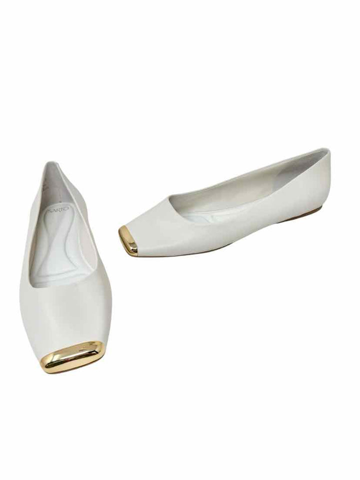 Shoe Size 9 FRANCO SARTO Ivory Leather Flats