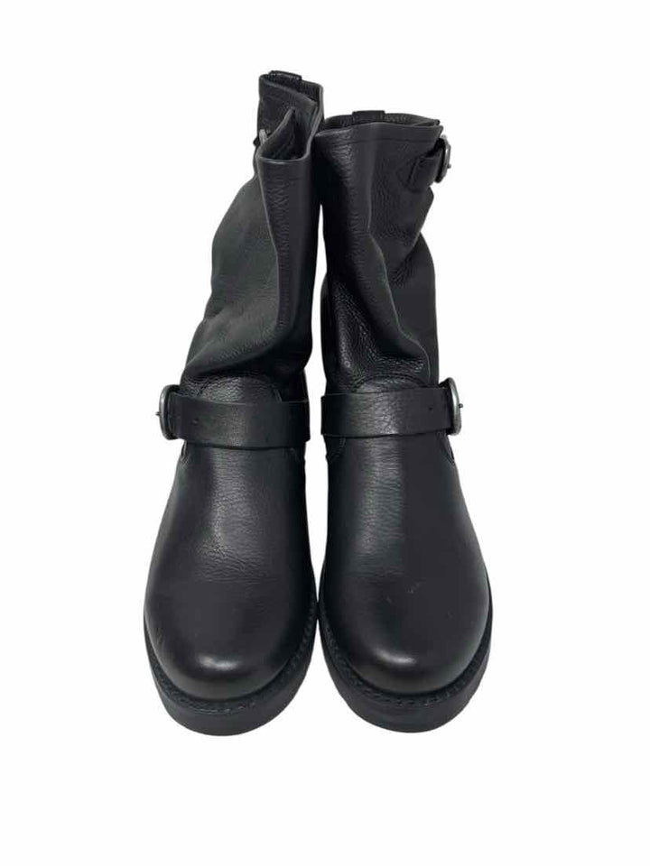 Shoe Size 8 Frye Black Leather Boots