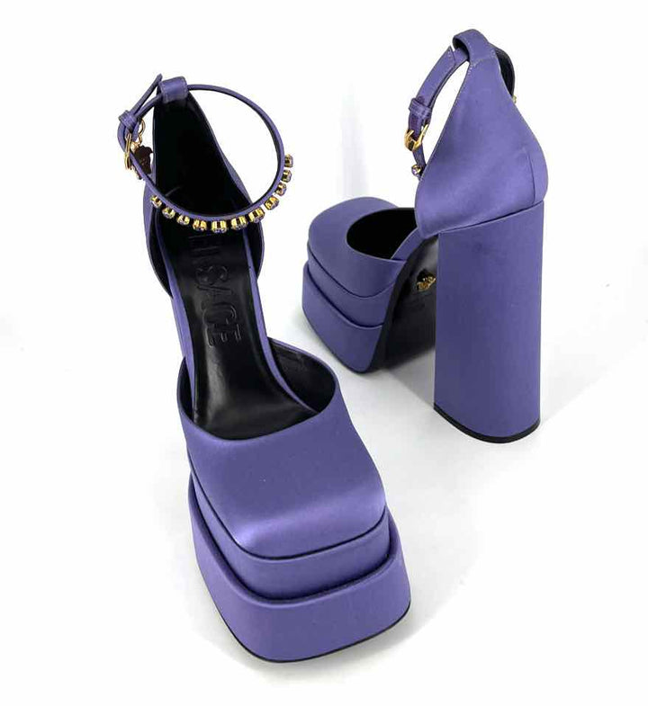 Shoe Size 39.5 Versace Purple Luxury - Pumps