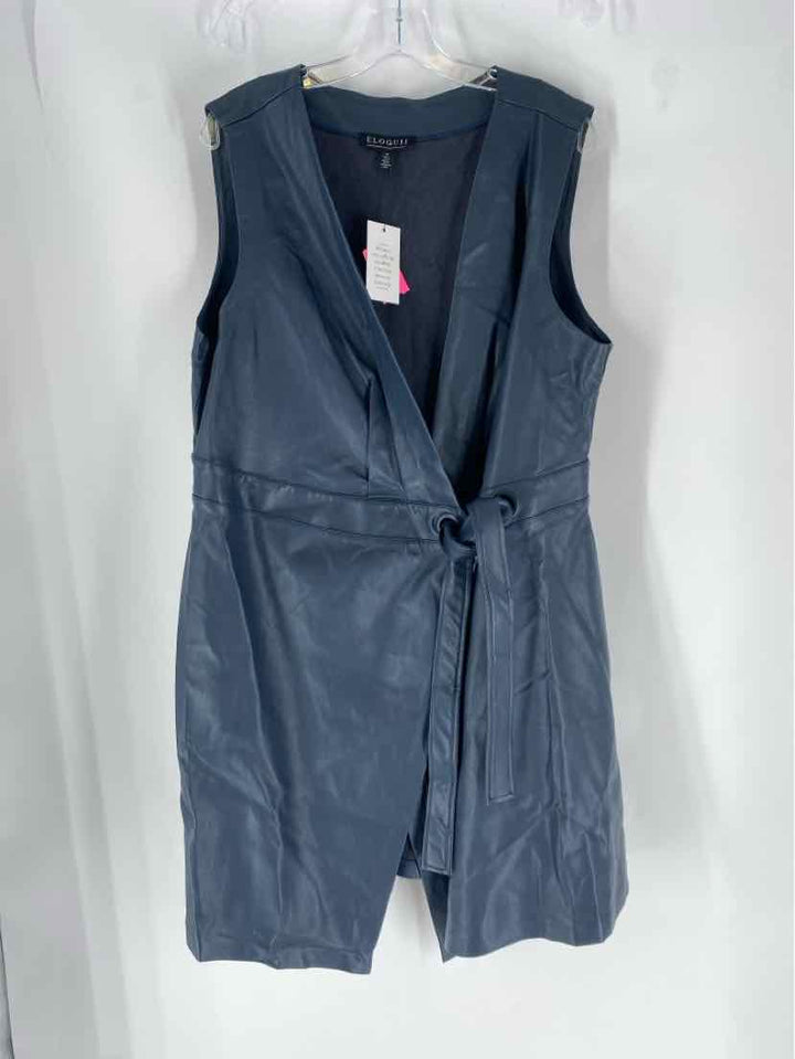 Size 18 ELOQUII Navy Vest