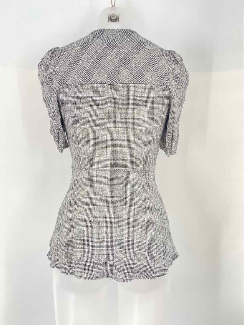 Size 2 VERONICA BEARD Black/White Shirt
