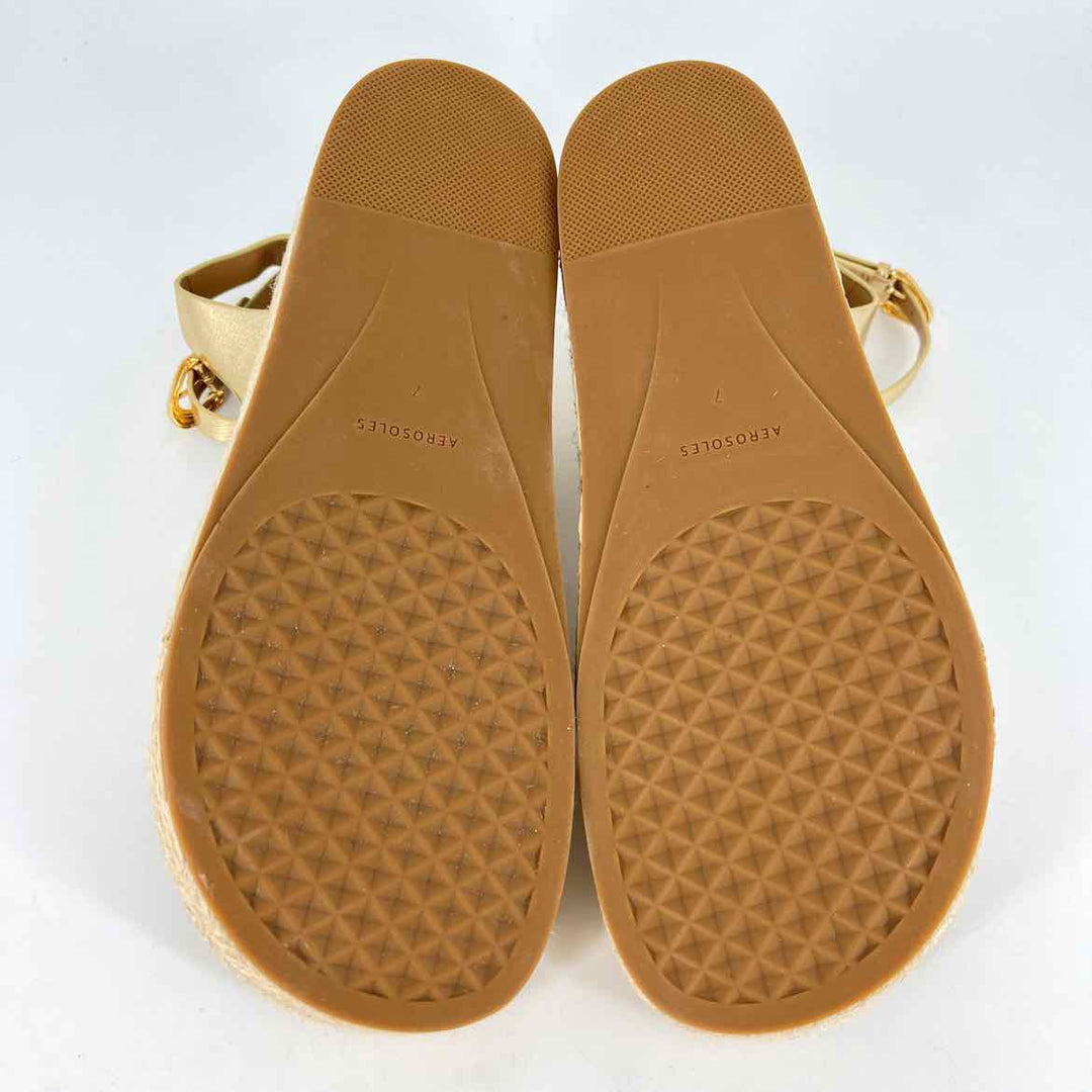 Shoe Size 7 AEROSOLES Gold Sandals