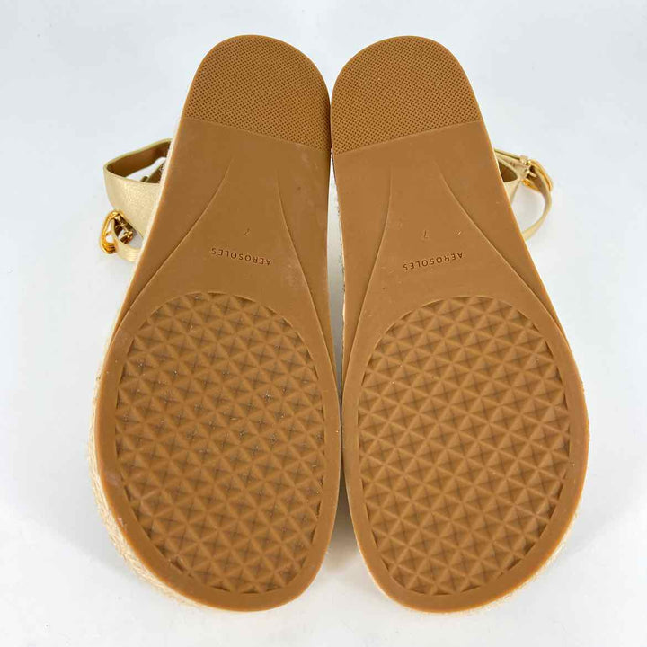 Shoe Size 7 AEROSOLES Gold Sandals