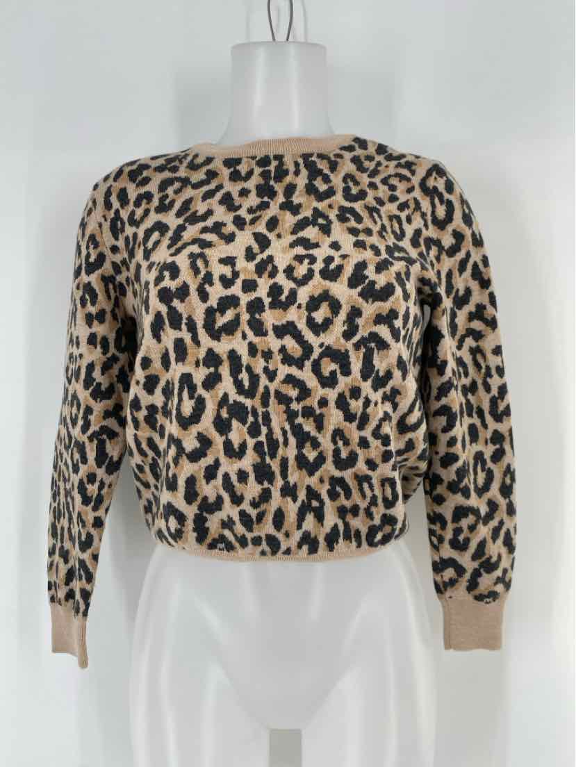 Size S J Crew Brown Print Sweater