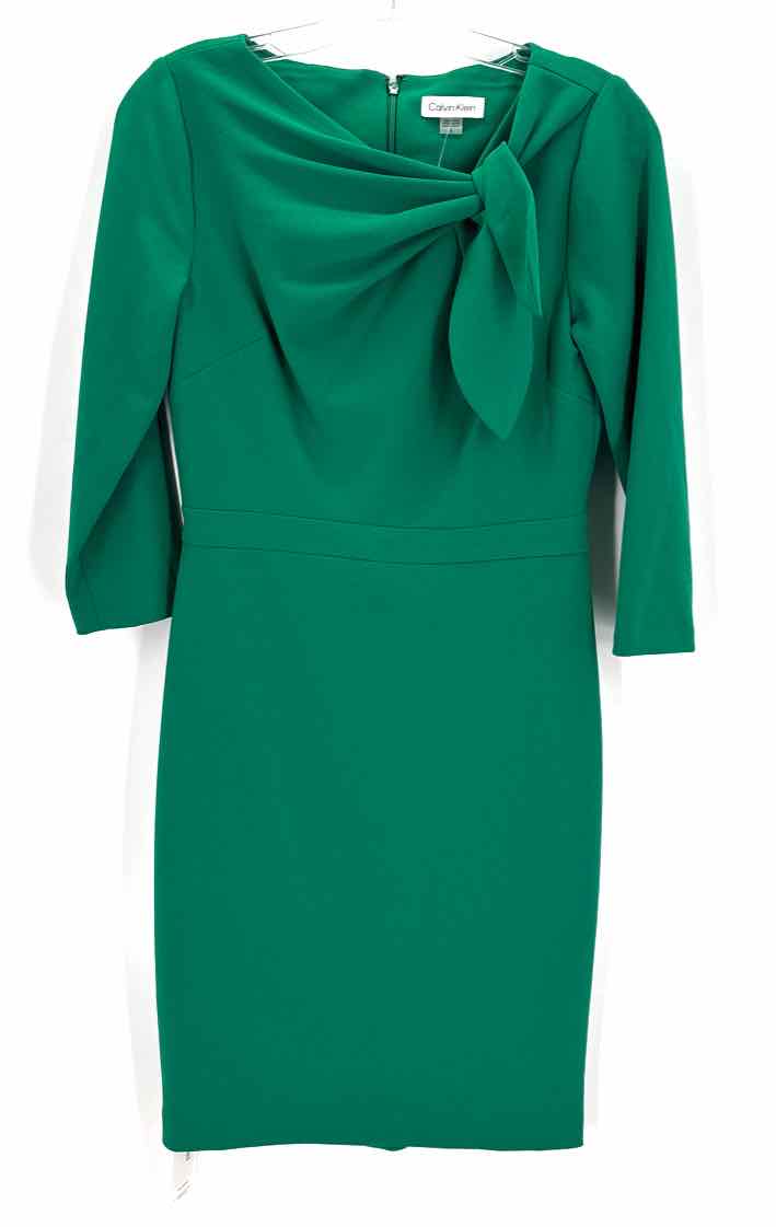 Size 4 Calvin Klein Green Shirt